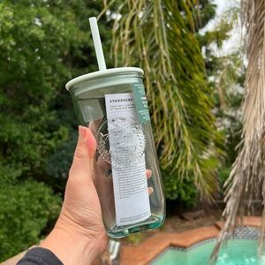 LAST ONE! Starbucks 2023 Mint Triangle Recycle Glass Core Cold Cup Tumbler